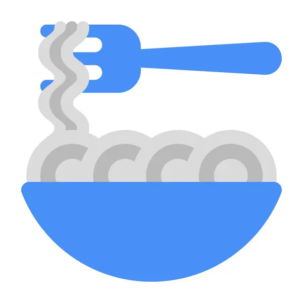 Yummy Icon Noodles Bowl — Stockový vektor