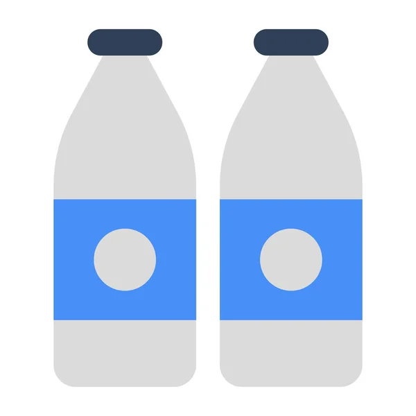 Eine Ikone Design Von Milchflaschen — Stockvektor