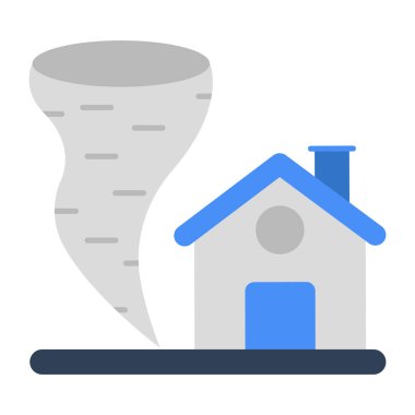 Kasırganın düz tasarım simgesi 