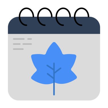 Vektör tasarımında sonbahar takvimi simgesi 