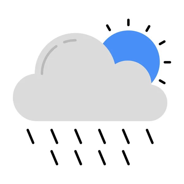 局部雨天的独特设计图标 — 图库矢量图片