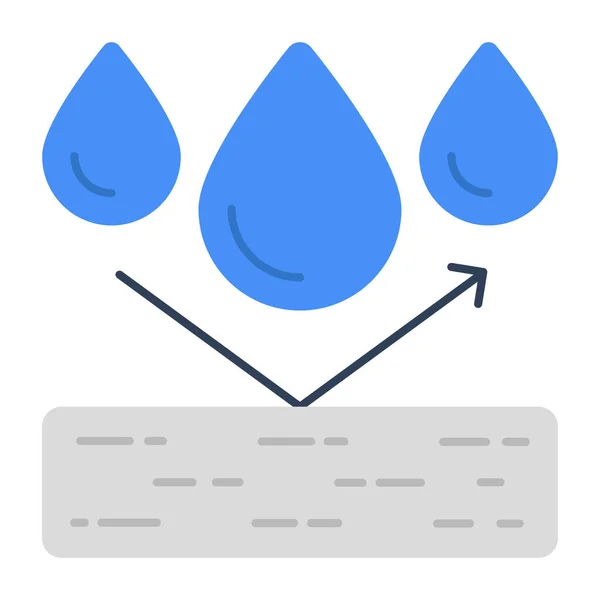 Unikátní Designová Ikona Odpuzující Vodu — Stockový vektor