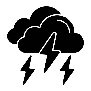 Creative design icon of thunderstorm