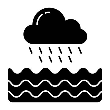Kusursuz dizayn edilmiş yağmur ikonu