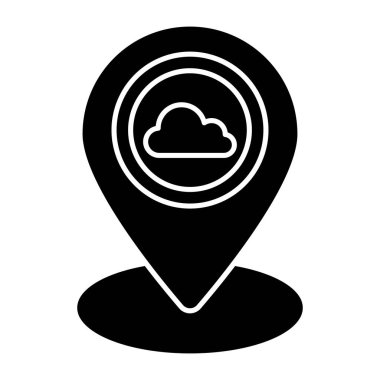 Hava durumunun kavramsal katı tasarım simgesi 