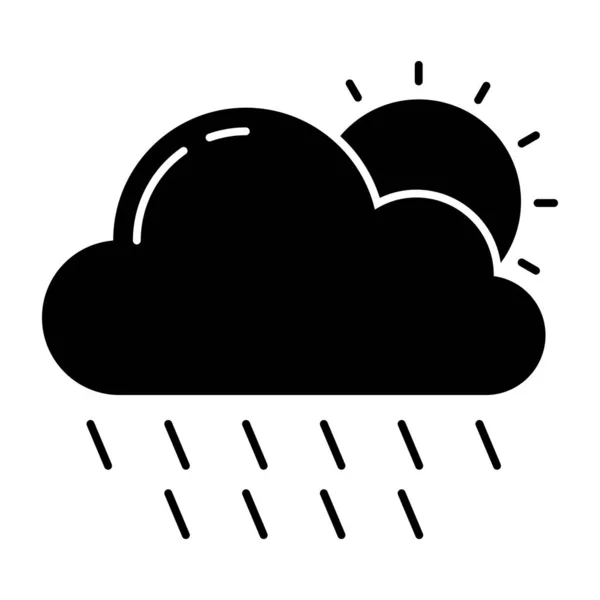 Уникальная Икона Дизайна Частично Дождливого Дня — стоковый вектор