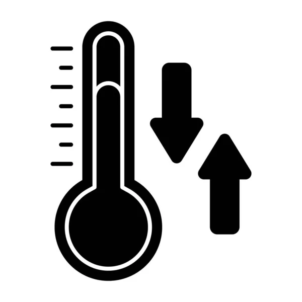 Σύγχρονο Εικονίδιο Σχεδιασμού Της Διακύμανσης Της Θερμοκρασίας — Διανυσματικό Αρχείο
