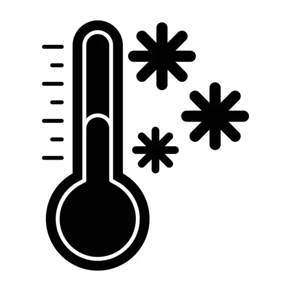 Icono Diseño Moderno Temperatura Fría — Vector de stock