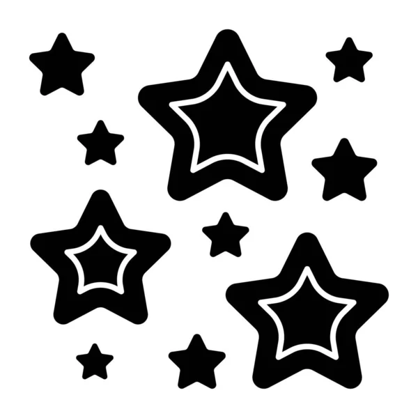 輝く星のプレミアムダウンロードアイコン — ストックベクタ