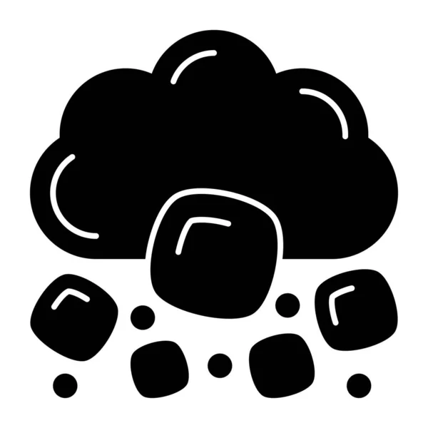 Een Premium Download Icoon Van Cloud Hail — Stockvector