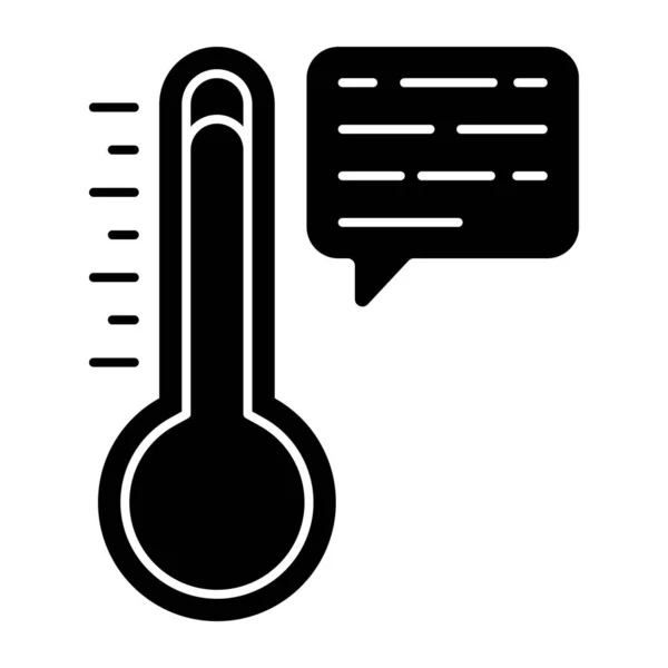 Editierbare Design Ikone Des Wetter Chats — Stockvektor