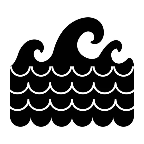 海浪的概念扁平设计图标 — 图库矢量图片