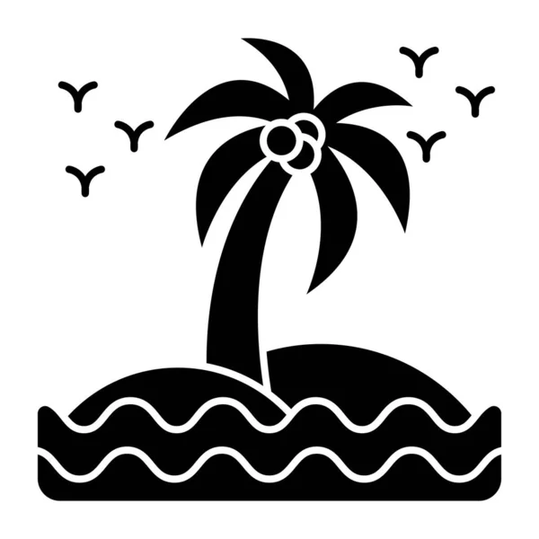 Icono Diseño Perfecto Isla — Archivo Imágenes Vectoriales