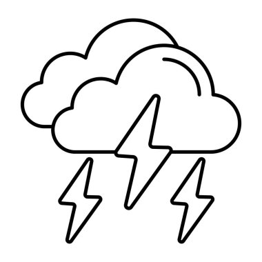 Creative design icon of thunderstorm