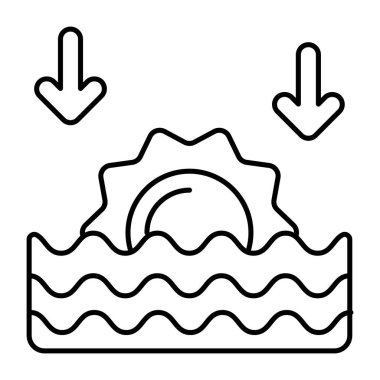 Günbatımının mükemmel tasarım simgesi 