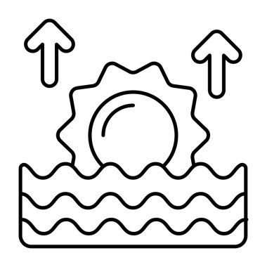 Doğrusal tasarımda gün doğumunun göz alıcı bir simgesi 