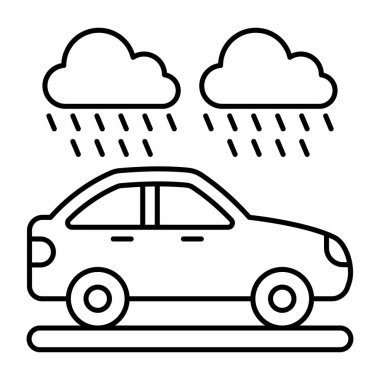 Kusursuz dizayn edilmiş yağmur ikonu