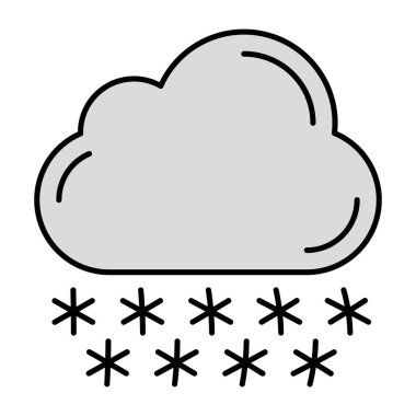 Mükemmel dizayn edilmiş kar yağışı simgesi