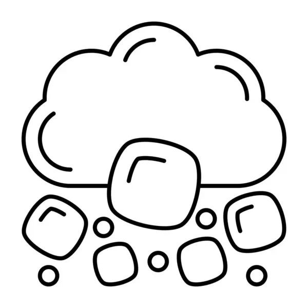 Icona Download Premium Grandine Cloud — Vettoriale Stock
