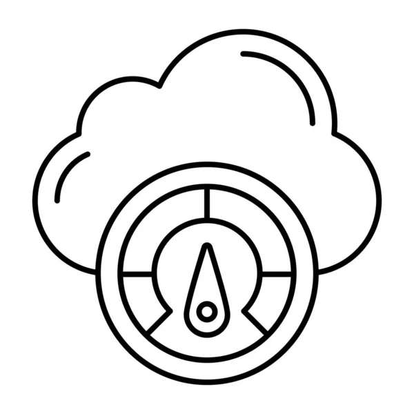 Σύγχρονο Εικονίδιο Σχεδιασμού Της Θερμοκρασίας Σύννεφο — Διανυσματικό Αρχείο