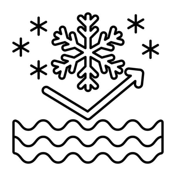 Eine Einzigartige Design Ikone Schneebeständig — Stockvektor