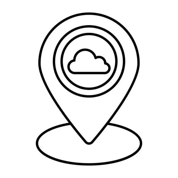 Концептуальна Іконка Лінійного Дизайну Місця Погоди — стоковий вектор