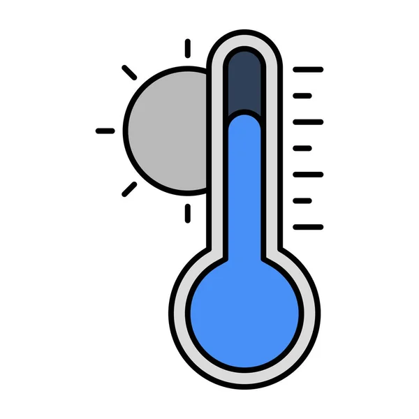 뜨거운 온도를 상징하는 디자인의 아이콘 — 스톡 벡터