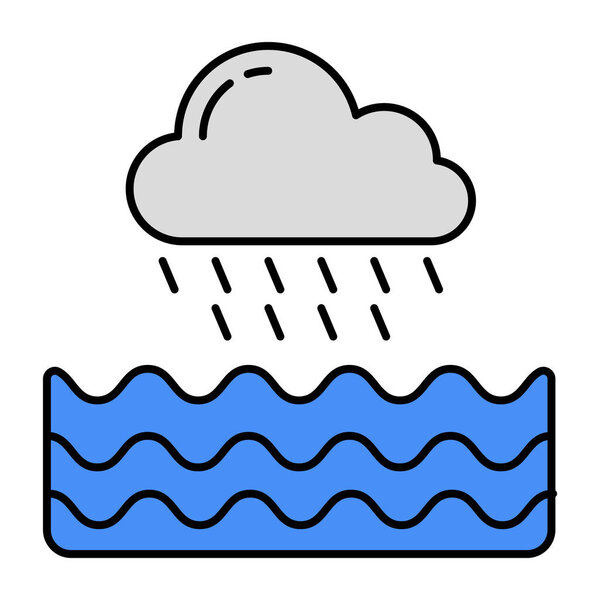 Rainfall icon in perfect design