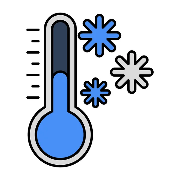 Nowoczesny Design Ikony Zimnej Temperatury — Wektor stockowy