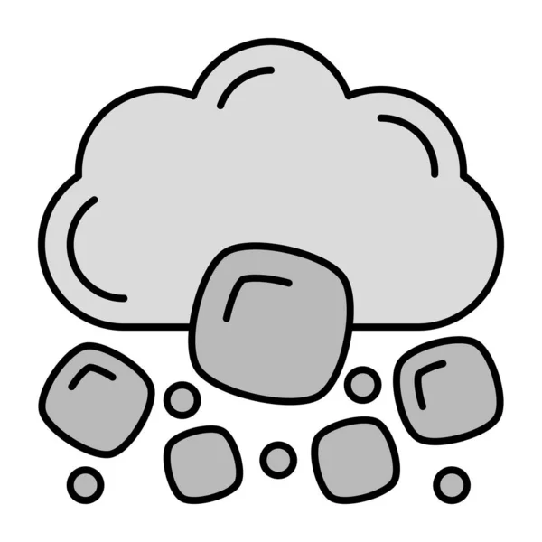 Иконка Облачного Града Скачивания — стоковый вектор