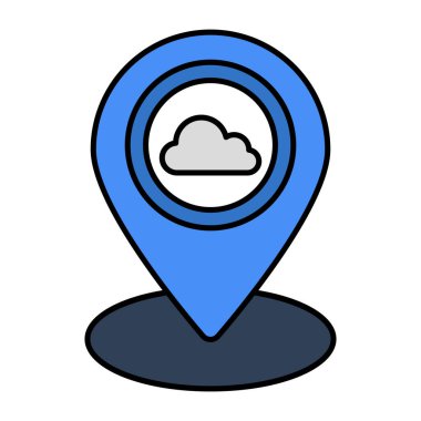 Hava durumunun kavramsal düz tasarım simgesi 