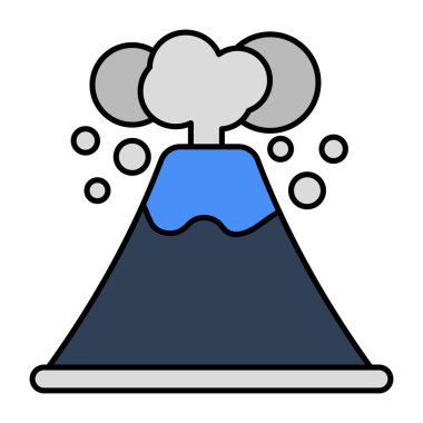 Volkanın düzenlenebilir tasarım simgesi. 