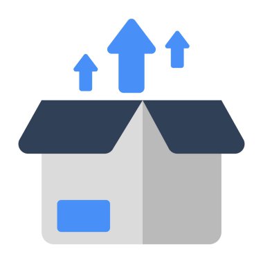 Paketleri açmak için düzenlenebilir bir dizayn simgesi 