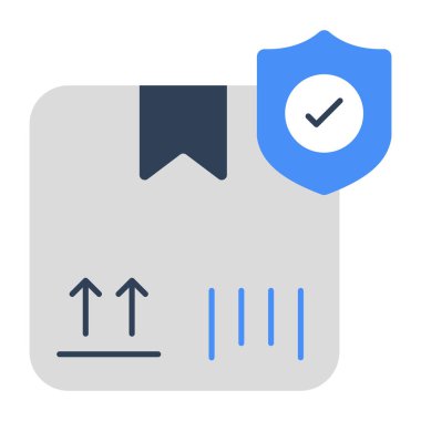 Editable design icon of parcel security