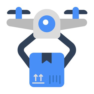 Drone dağıtımının modern tasarım simgesi