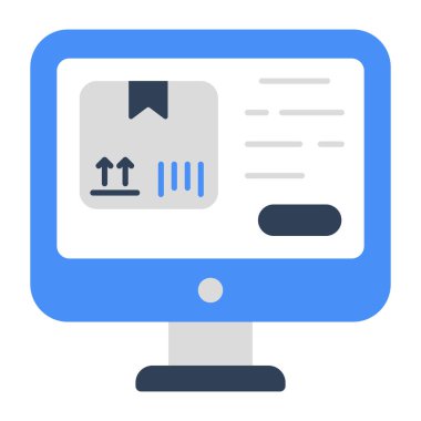 Çevrimiçi paketin bir simge tasarımı