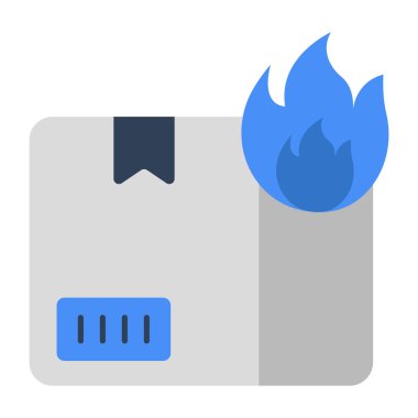 Paket yanmasının düzenlenebilir tasarım simgesi 