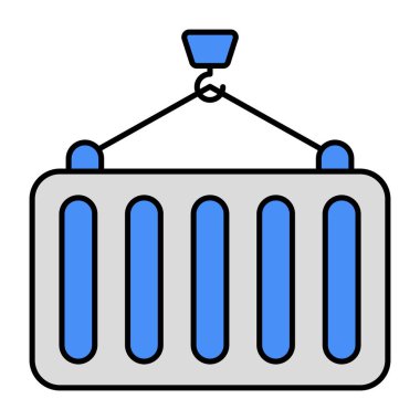 Konteynır kaldırma modern tasarım simgesi