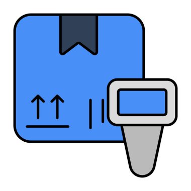 Paket taramasının son moda vektör tasarımı 