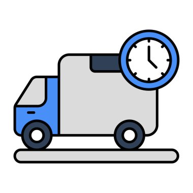 Kargo teslimat saatinin mükemmel tasarım simgesi