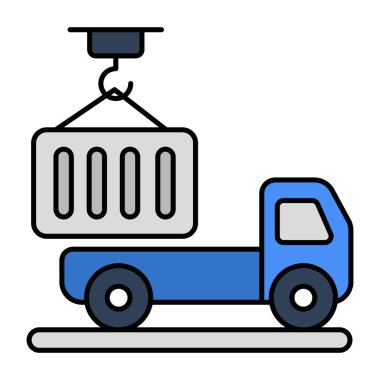 Konteynır kaldırma modern tasarım simgesi