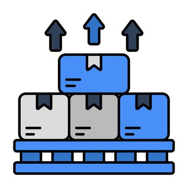 Taşıyıcı bant simgesi, düzenlenebilir vektör