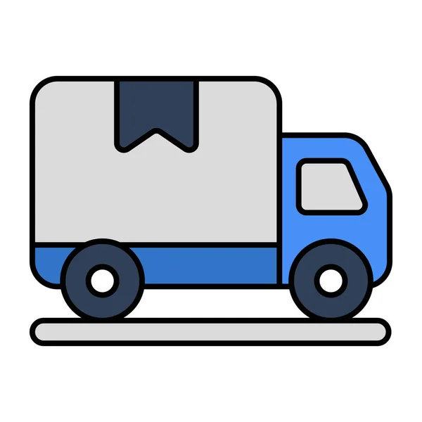 Τέλειο Εικονίδιο Σχεδιασμού Του Φορτηγού — Διανυσματικό Αρχείο