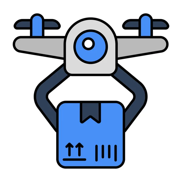 Moderne Design Ikone Der Drohnenlieferung — Stockvektor