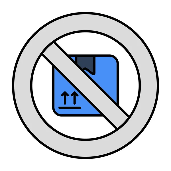 Ícone Design Proibição Encomendas —  Vetores de Stock