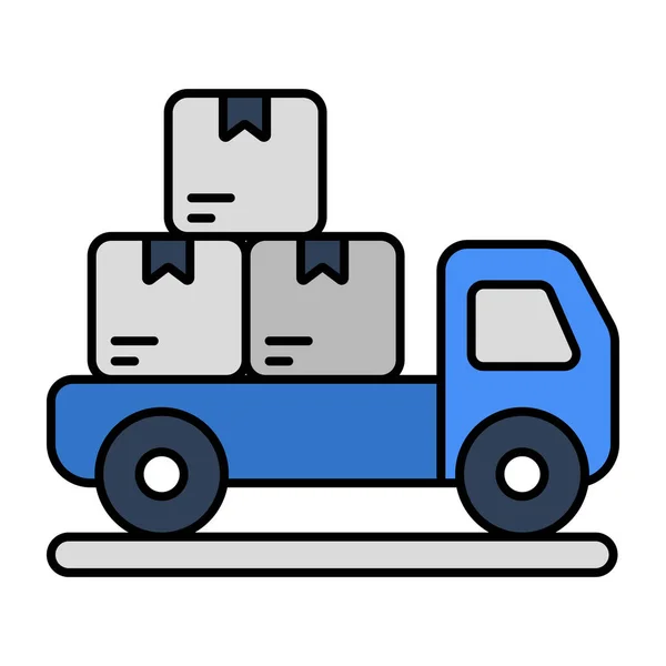 Идеальный Дизайн Иконки Грузового Фургона — стоковый вектор