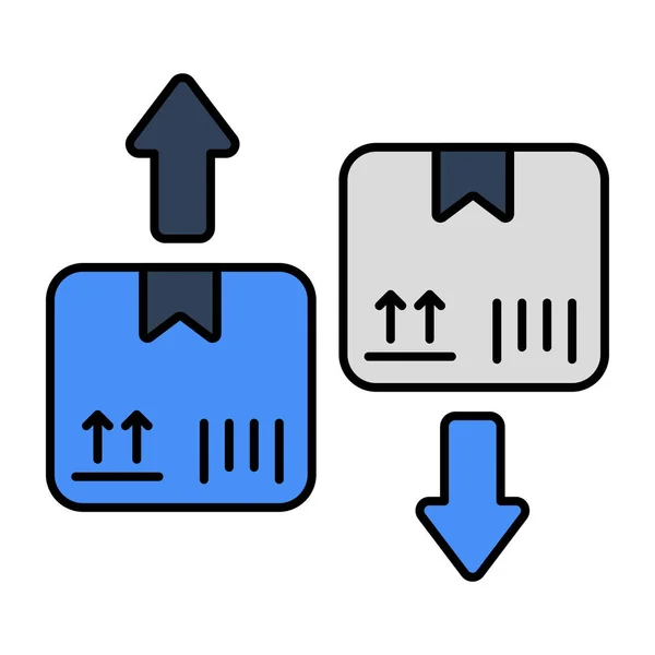 Унікальна Піктограма Дизайну Обміну Посилками — стоковий вектор