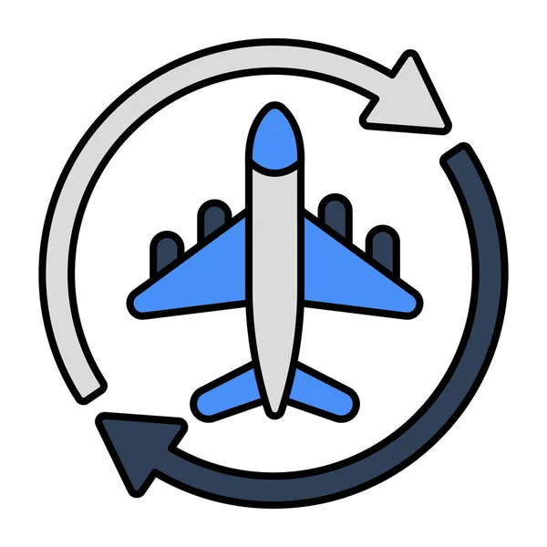 Μοναδικό Εικονίδιο Σχεδιασμού Αεροπορικού Φορτίου — Διανυσματικό Αρχείο