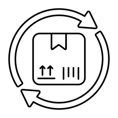 Paket güncellemesinin modern tasarım simgesi 