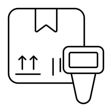 Paket taramasının son moda vektör tasarımı 